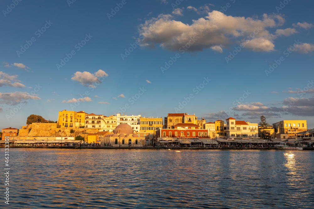 Chania auf Kreta venezianischer Hafen Sonnenuntergang