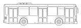 Classic city bus line illustration