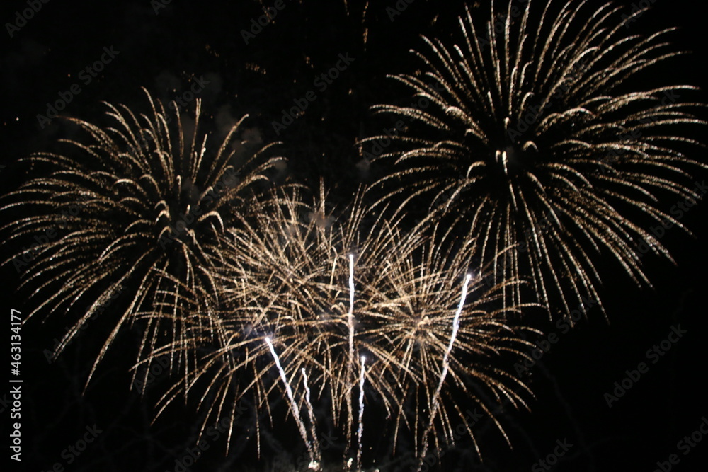 A view of a Firework Display on Blackpool Pleasure Beach