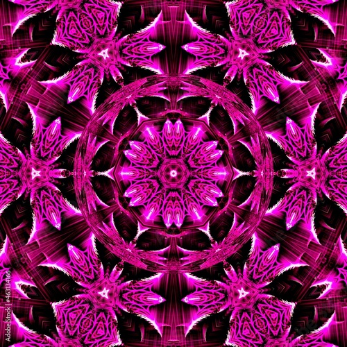 Abstract Pink & Red Kaleidoscope Fractal Flowers - a blurred vision in pink. Beautiful, delicate, intricate. Each view will bring you a new aspect in the design…