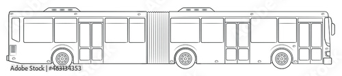 Classic city bus line illustration