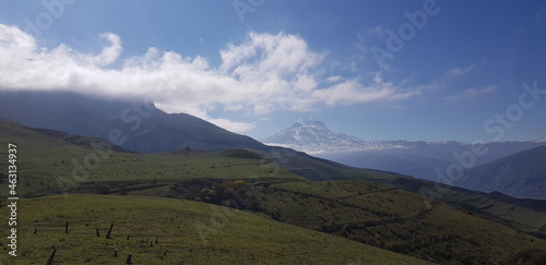 beautiful view of the mountains and the sky