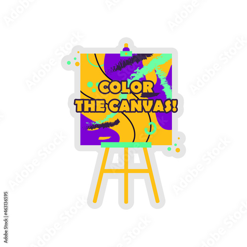 Color the canvas illustration sticker design
