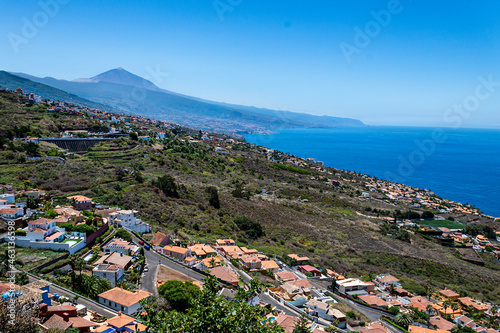 Panoramic view of the north of Tenerife with the volcano Teide in the background. Canary Islands. © linohoracio