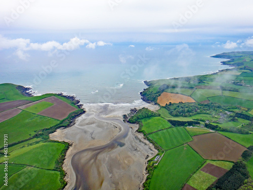 Aerial view of the River Erme, Devon photo