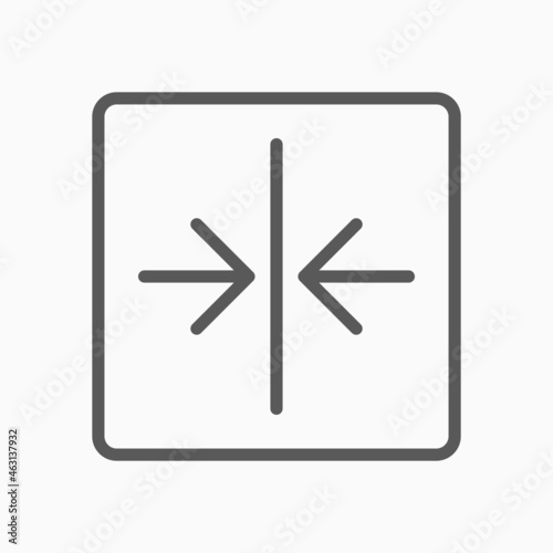 arrow shrink icon, arrow vector