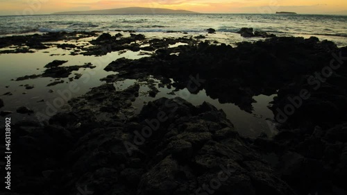 Sunrise Over Kaho'olawe Island Across Ahihi Bay From Makena, Maui, Hawaii, USA photo