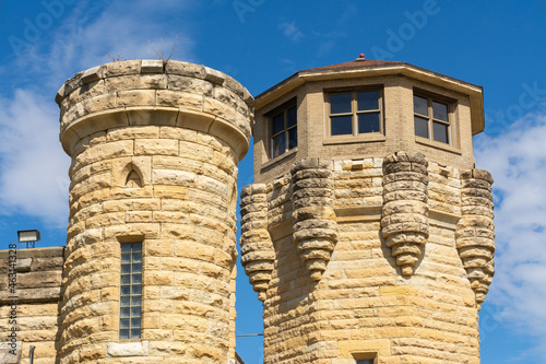 Old abandoned prison. photo