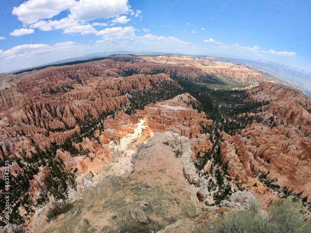 Bryce Canyon National Park in Utah.Rocky mountains erode and color a variety of landscapes.
View of Bryce Point.