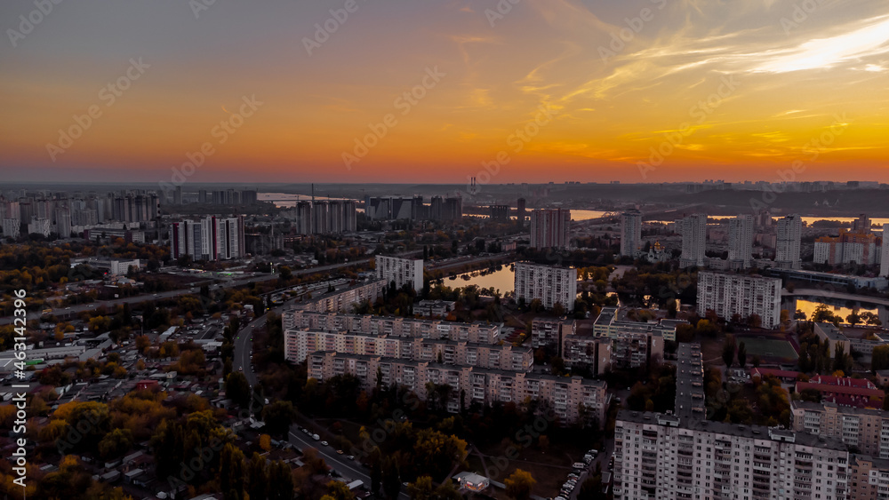 Fototapeta premium City sunset view