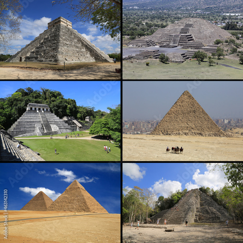 Pyramiden - Collage/Übersicht - Ägypten/Mexiko