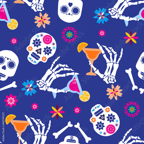 Skeleton hands  pattern 8