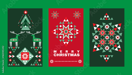 Merry Christmas set cards 3