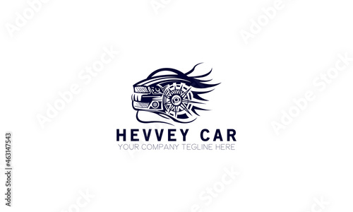Hevvey Car Logo Design Vector