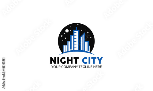 Night City Logo Design Vector