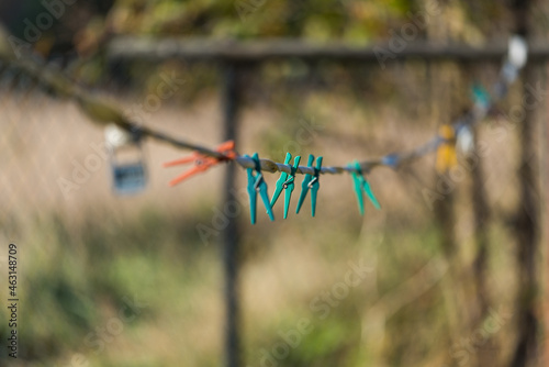 laundry drying on a clothesline