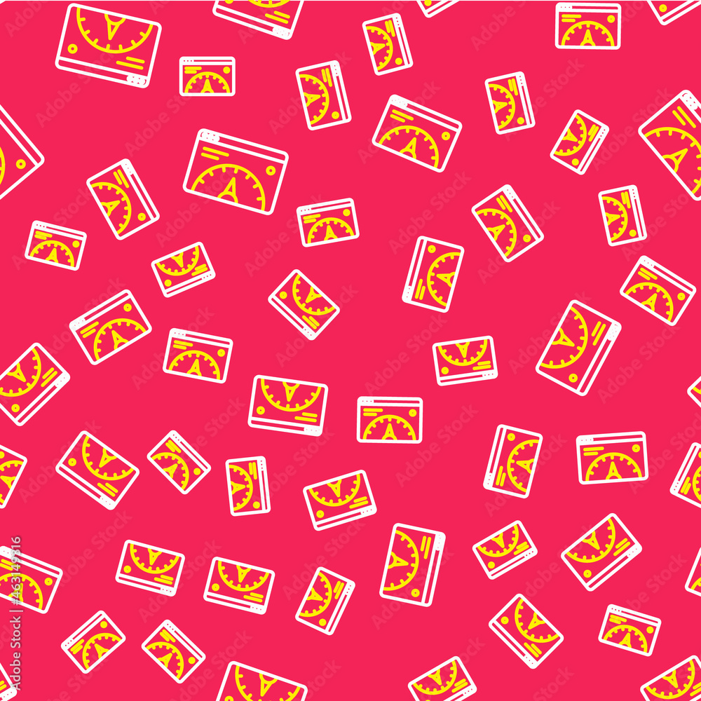 Line Web analytics information and development website statistic icon isolated seamless pattern on red background. Analysis, management, marketing, research. Vector Line Web analytics information and development website statistic icon isolated seamless pattern on red background. Analysis, management, marketing, research. Vector