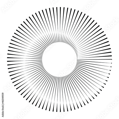 Rotating speed Lines in Spiral Form for comic books . fireworks Explosion background . Vector Illustration . Starburst round Logo . Spiral Design element . Abstract Geometric star rays . Sunburst .