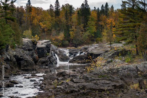 Beautiful fall scenery at Jay Cooke State Park in the fall autumn season
