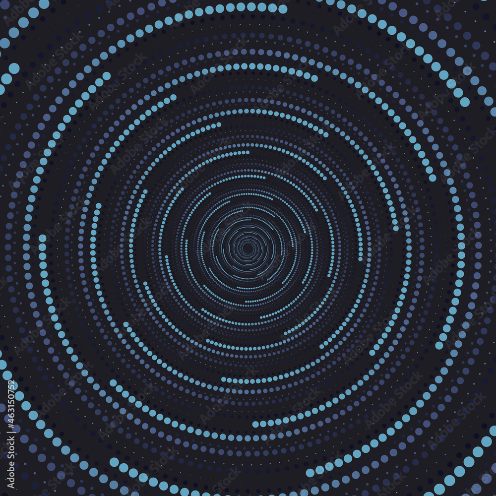 Blue dots backdrop spiral. Abstract background. Spiral dotted background. Gradient. Vector illustration. Blue dots backdrop spiral. Abstract background. Spiral dotted background. Gradient. Vector illustration.