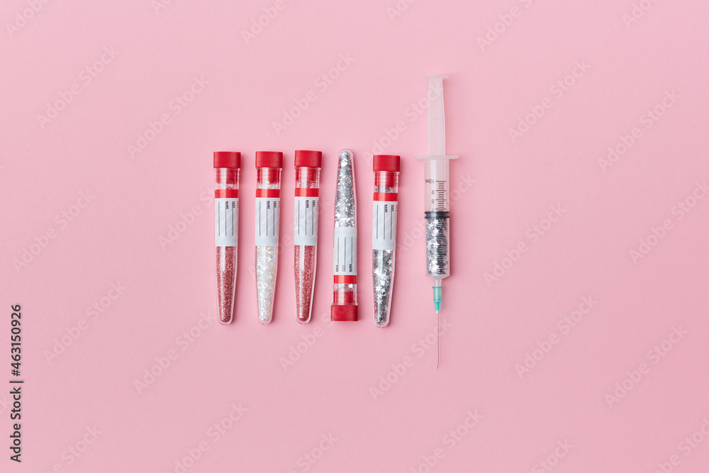 Test tubes and syringe Test tubes and syringe