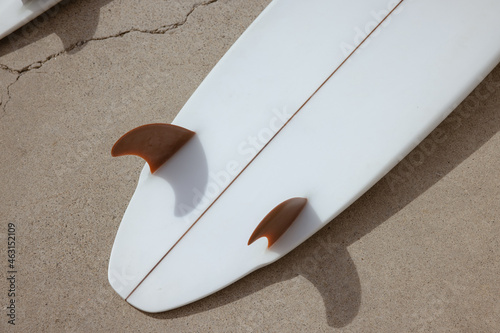 white surf board detail