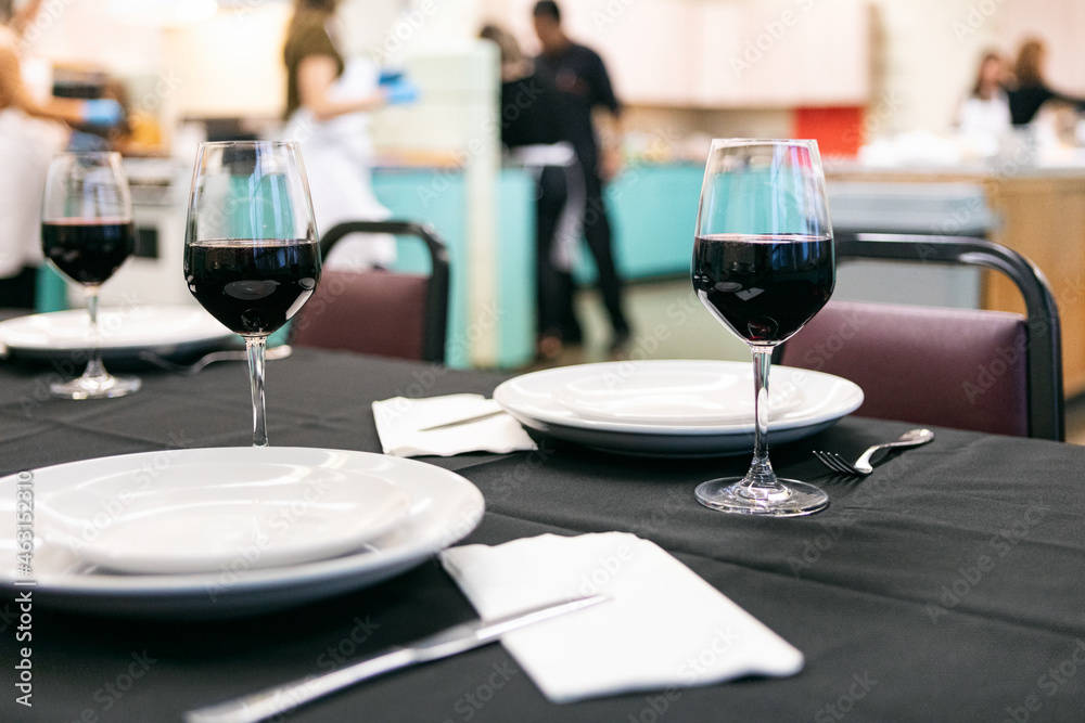 Class: Wine Awaits As Student Near End Of Recipe Class: Wine Awaits As Student Near End Of Recipe