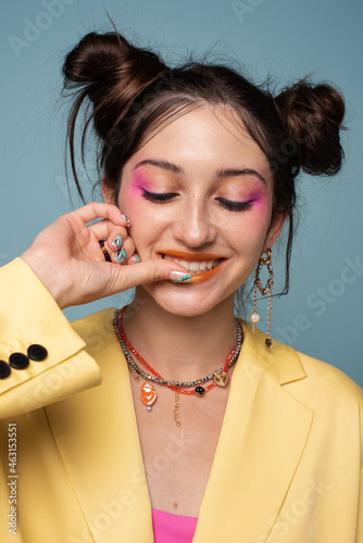 Beauty portrait of a stylish girl photo