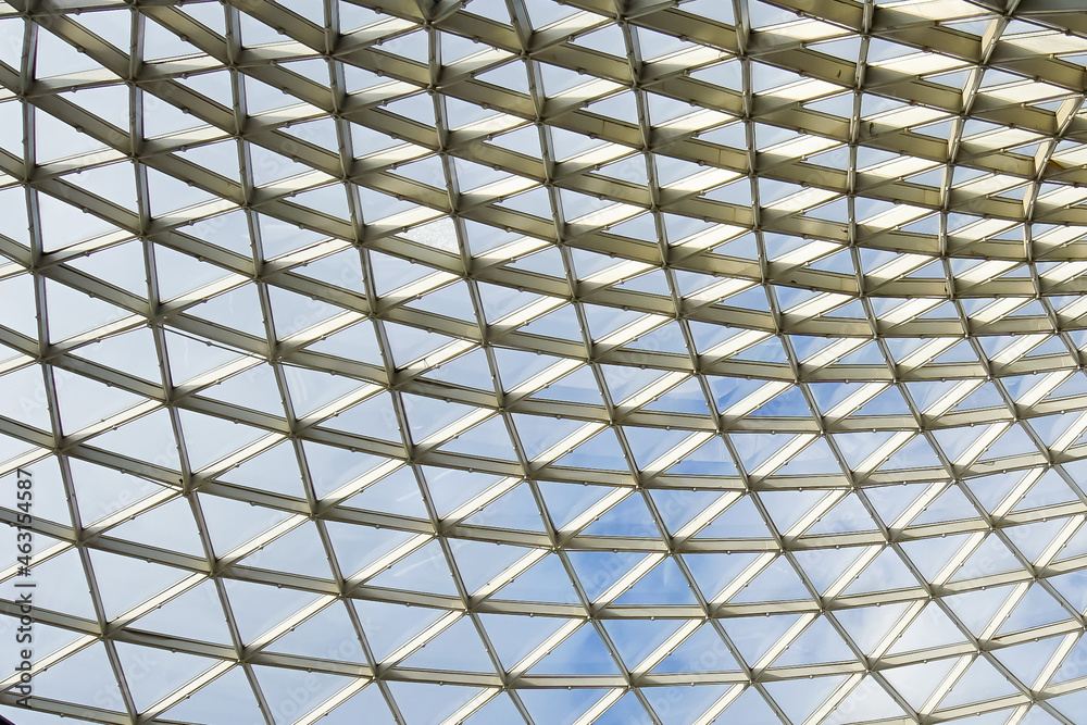 Steel and glass ceiling patterns