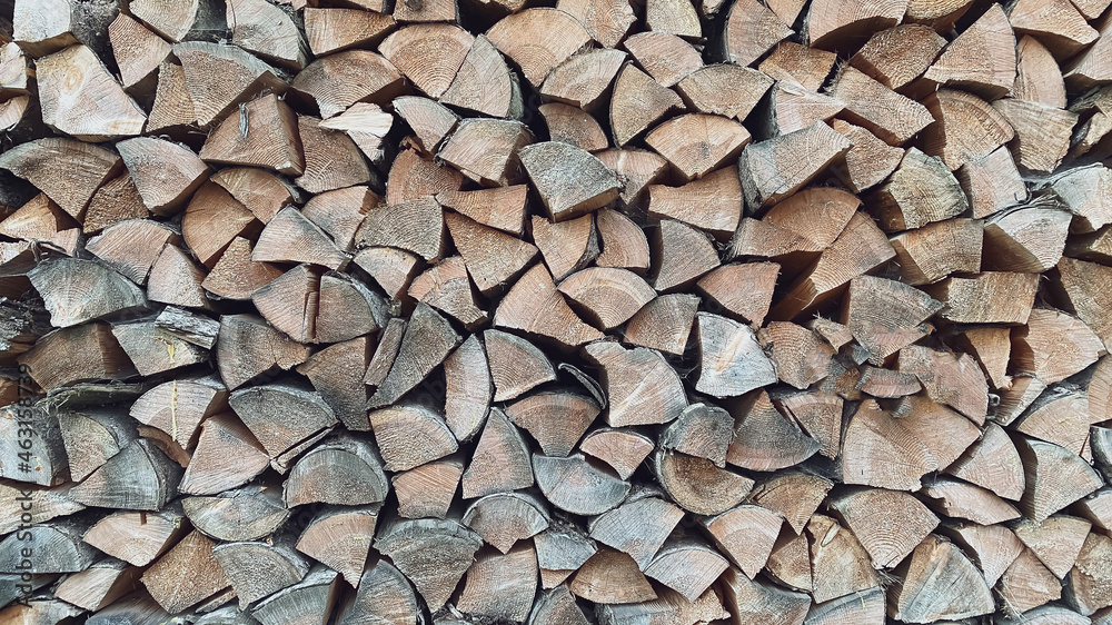 Close-up texture of pine logs prepared and folded neatly Close-up texture of pine logs prepared and folded neatly