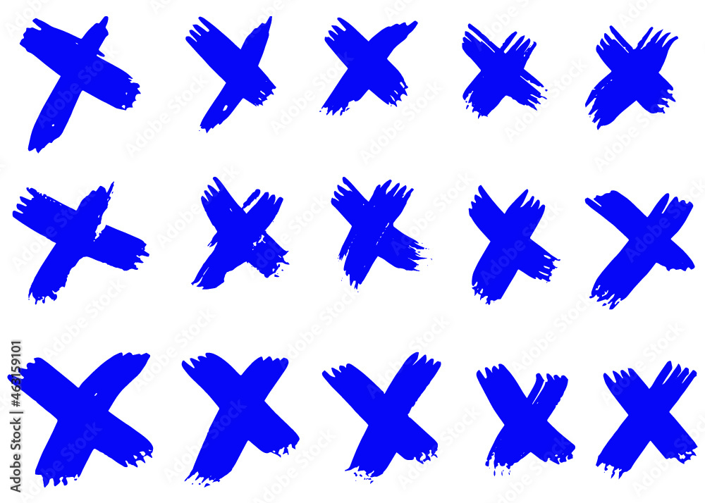 Cross vector sign. Dry brush strokes, hand drawn symbol Cross vector sign. Dry brush strokes, hand drawn symbol