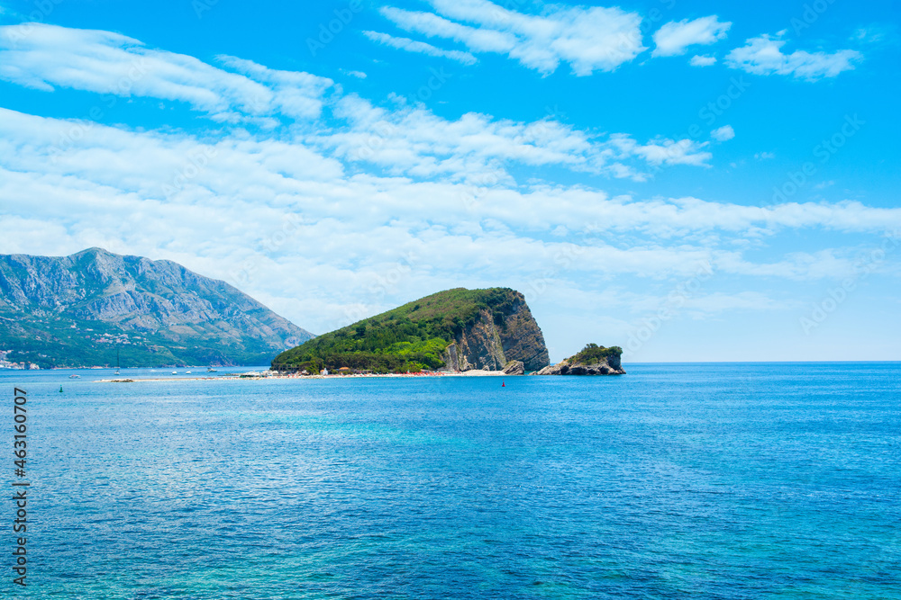 Fototapeta premium Beautiful panoramic summer landscape of the Adriatic coast in The Budva Riviera