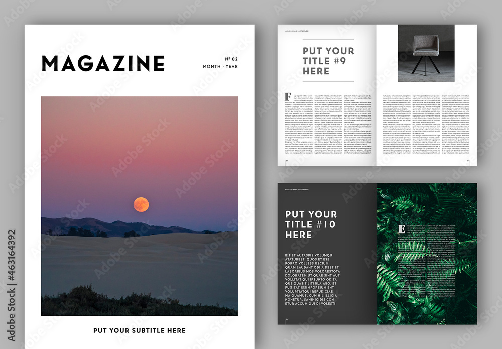 Magazine Layout Stock Template | Adobe Stock