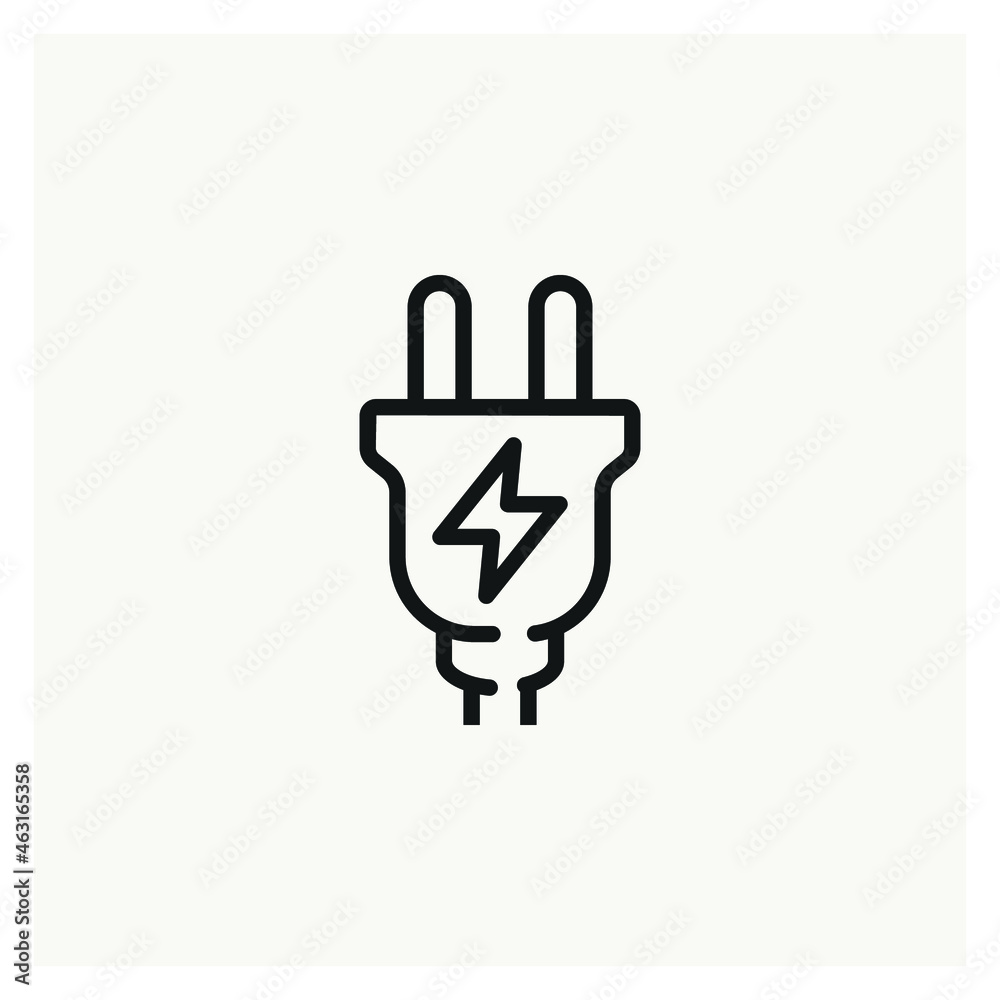 Electric Plug Socket icon vector Electric Plug Socket icon vector