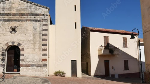 ancient Sardinian village, city of bulzi, northern Sardinia, with alleys photo