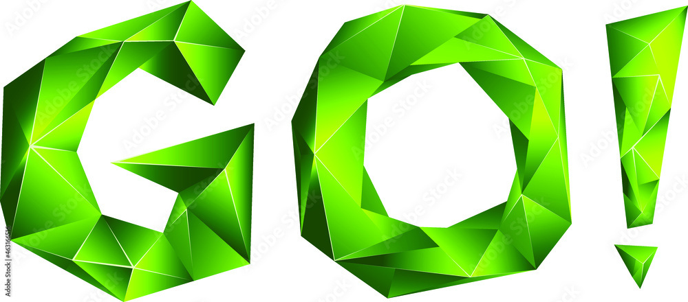 GO icon isolated on white background for user interface. GO icon trendy ...