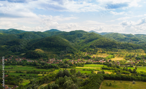 Aerial view of Apuseni mountains, Romania © Mircea Costina