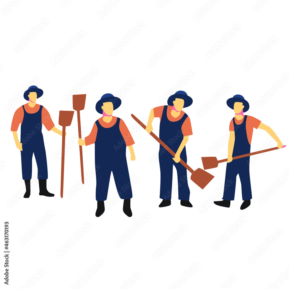 Obraz premium farmer flat illustration