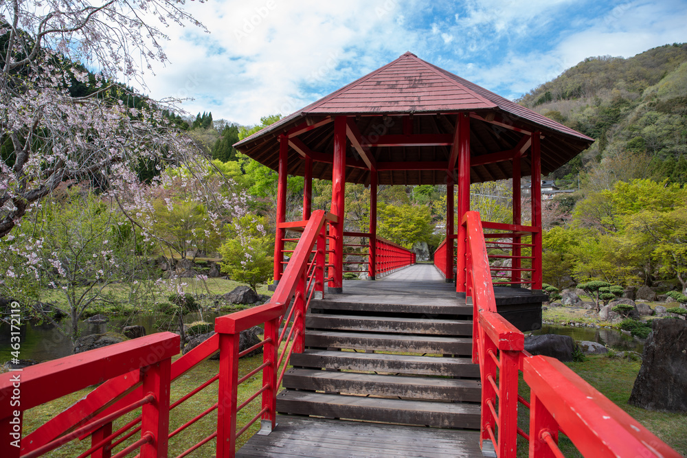 Fototapeta premium 耶馬溪の庭園「渓石園」