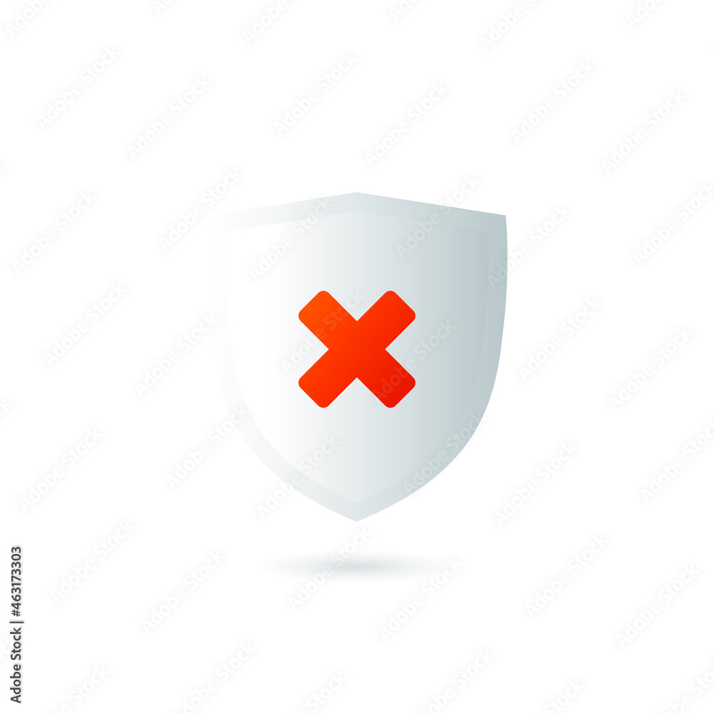 Obraz premium Security shield for virus protection. Coronavirus, 2019. Shield protection. Healthcare concept. Safety logo, system vector icon