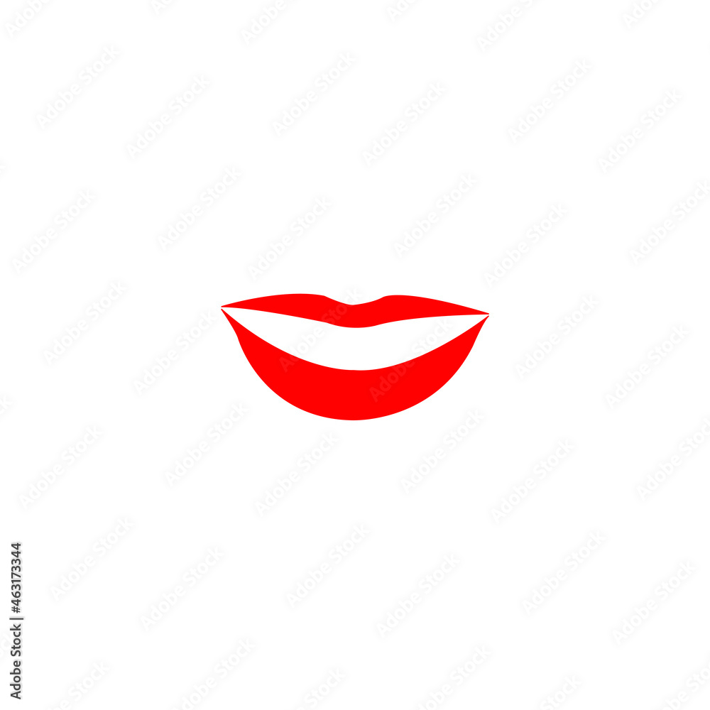 Cartoon mouth. Beautiful woman. Vector illustration Cartoon mouth. Beautiful woman. Vector illustration