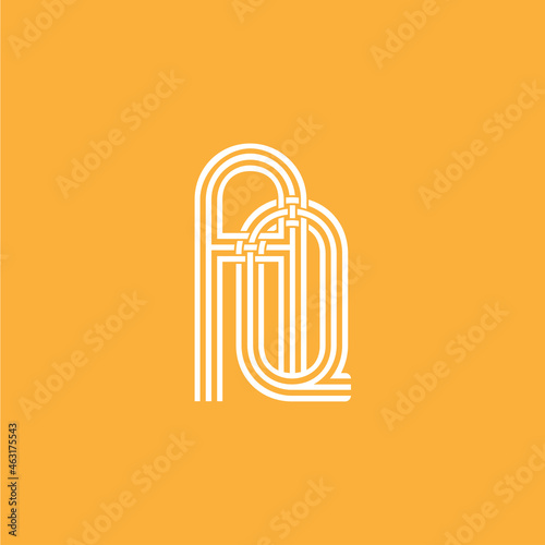AQ MONOGRAM INITIALS DESIGN