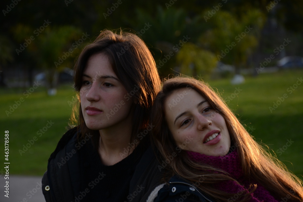 Fototapeta premium portrait of sisters