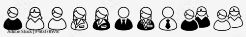 User Icon Avatar User Set | Users Icon Avatar Vector Illustration Logo | Avatar User-Icon Isolated Female-User Male Avatar Client Member Collection