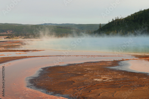 Yellowstone National Park Grand Prismatic Spring Hot