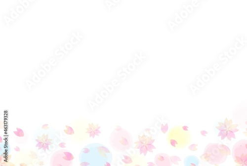 美しい水彩の桜の背景イラスト3