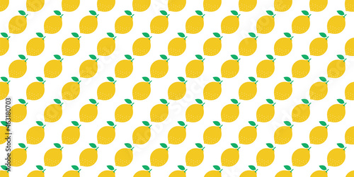 Lemon illustration background. Seamless pattern.Vector. レモンのパターン　背景素材
