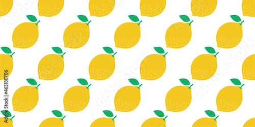 Lemon illustration background. Seamless pattern.Vector. レモンのパターン　背景素材