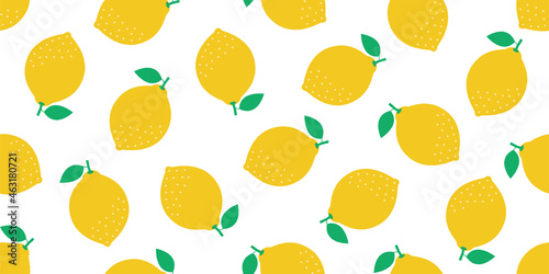 Lemon illustration background. Seamless pattern.Vector.                                        