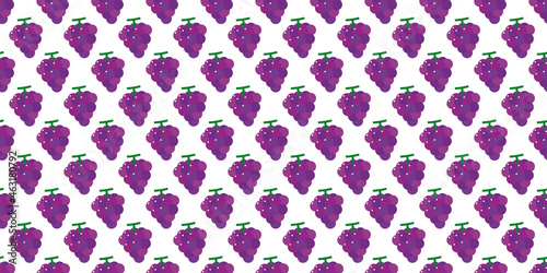 Grape illustration background. Seamless pattern.Vector. ぶどうのパターン　背景素材
